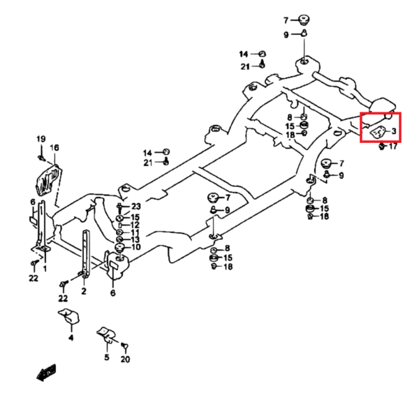 71451-60A00 STAFFA GANCIO TRAINO VITARA